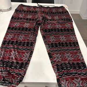 Secret Treasures Red and Black fleece Pajama Pants